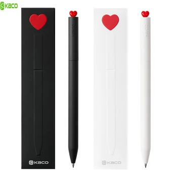 KACO Sevimli Aşk Doldurulabilir Tükenmez Jel Kalemler, 0.5 mm Siyah Mürekkep Güzel Nokta İmza Pürüzsüz Yazma, sevgililer Günü Hediyesi Kalem