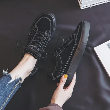 Kadın Ayakkabı 2023 Yeni Moda Rahat Süet siyah ayakkabı Kadın Rahat Nefes Renk Klasik Bayan Ayakkabıları kadın Ayakkabı Daireler