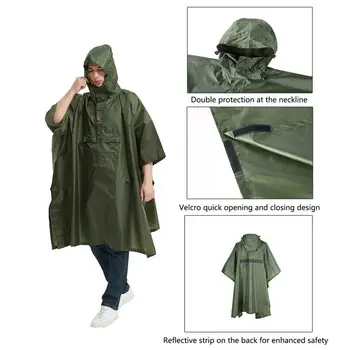 Kapşonlu Açık Yağmurluk Ceketler Su Geçirmez Yağmur Panço Pet Malzemeleri Açık Hava Etkinlikleri Kamp Yürüyüş Yağmurluk 3