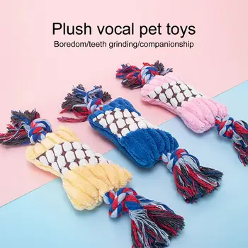 Köpek Çiğnemek Oyuncak Pratik Pet Yavru Köpek Bite Ses Oyuncak Taşınabilir Pet Ses Oyuncak Dahili Ses Köpek Diş Çıkarma Oyuncak Pet peluş oyuncak 3
