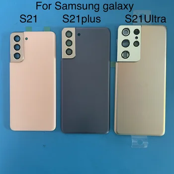 Logo ile Orijinal Samsung Galaxy S21 Artı Ultra SM-G9980 SM-G9910 Arka Cam arka kapak pil kapağı arka kapı