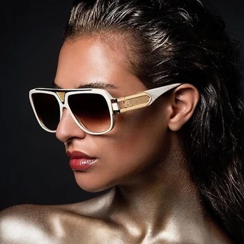 Lüks Tasarımcı Pilot Güneş Gözlüğü Kadın Erkek 2023 Trend güneş gözlüğü Marka Vintage Moda Metal Steampunk Gözlük UV400