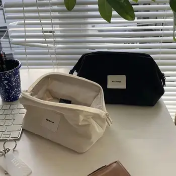 Naylon Makyaj Çantası Büyük Kapasiteli saklama çantası Taşınabilir Öğrenci Kalem Çantası Yıkama Çantası Okul Malzemeleri Kawaii Kalem Kutusu Kırtasiye