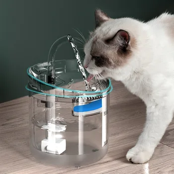 Otomatik Kedi su çeşmesi Musluk ile Köpek su sebili Pet Su Besleyici Hareket Sensörü İle 2L