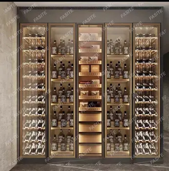 Paslanmaz çelik cam kapi şarap dolabı özel sabit sıcaklık şarap dolabı likör dolabı şarap üreticileri kullanımı Bo Gu dolabı di