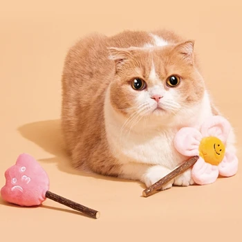 Peluş çiğneme oyuncağı Kediler Yavru için Kendinden Alay Molar Çubuk Kediler Catnip Oyuncak İnteraktif Hayvan Avcılık Oyuncak Pet Malzemeleri Y5GB