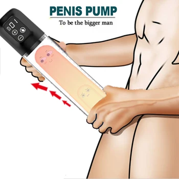 Penis Extender Büyütücü Penis Pompası Elektrikli Erkek Masturbator Vakum Pompası Masaj Emme Horoz Oral Seks Yetişkin Seks Oyuncakları Erkekler İçin