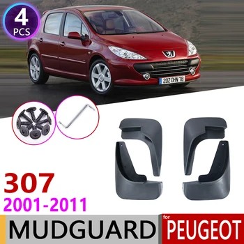 Peugeot 307 için 307sw 2001~2011 Çamurluk Çamurluk Çamurluk Çamur Flaps Guard Aksesuarları 2002 2003 2004 2005 2006 2007 2008 2009 2010