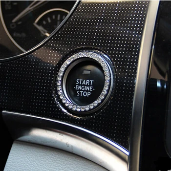 Peugeot İçin araba-styling Start Stop Butonu kontak Anahtarı Halka 206 207 208 301 307 308 407 2008 3008 4008
