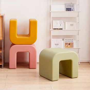 Plastik Küçük Tabureler Sandalyeler Sehpalar Yan Masalar Ayakkabı Tabureleri Minimalist Modern Oturma Odası Balkon Yatak Odası Düşük Tabureler