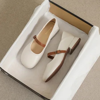 Platform Ayakkabılar Mary Jane Ayakkabı Kadınlar Yeni Bahar Sonbahar Sığ Ağız Kızlar Ayakkabı Japon Fransız Düşük Topuk Artı Boyutu Kadın Ayakkabı