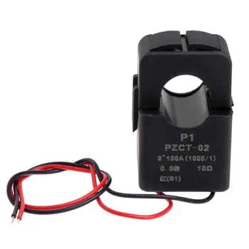 PZCT-02 Bölünmüş Çekirdek Akım Trafosu Bobin Sensörü 100A Amp Enerji Ölçer Ölçüm Bina Elektrik Tüketimi
