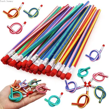 Renkli Sihirli Esnek silgili kalemler Kauçuk Kalemler Oyuncak Öğrenci Okul Ofis Kırtasiye Malzemeleri Çocuk Hediye