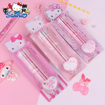Sanrio Hello Kitty çocuk kurşun kalem silgisi Kafa Hb Günlük Kalem Kolay Kalemtıraş kurşunsuz Zehir Muayene Yazma Silgi Toptan