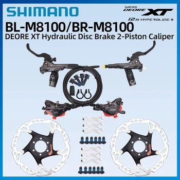 SHİMANO DEORE XT M8100 2 pistonlu MTB Dağ Bisikletleri Hidrolik disk fren MTB BR BL-M8100 fren rotoru RT66 / RT76