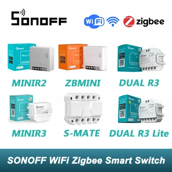SONOFF WiFi Zigbee Mini DIY akıllı anahtar ZBMİNİ / MİNİR2 / MİNİR3 / DUALR3 / DUALR3 Lite Anahtarları Alexa Google Ev İle Çalışır