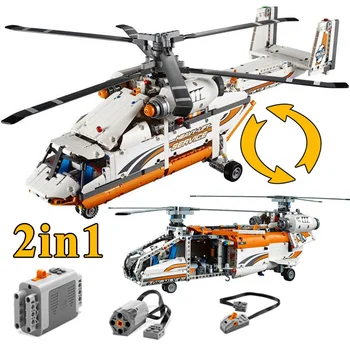 Stokta 1042 Adet Tuğla Motorlu Ağır Kaldırma Helikopter Teknik 42052 Modeli Yapı Taşları Çocuk Doğum Günü Hediyeleri Oyuncaklar Çocuklar için
