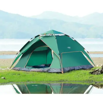 Su geçirmez Kamp Çadırı 1-2 Kişi için Açık aile çadırı Böcek Önleme ile Hızlı Otomatik Açılış Kamp Ekipmanları