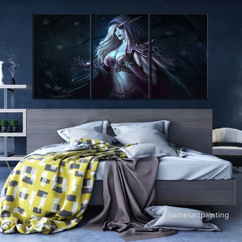 Sylvanas Windrunner World of Warcraft (WOW) Video Oyunu Poster Baskılı HD Duvar Resimleri için Oturma Odası