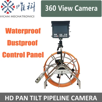 Sıcak Satış Endoskop Muayene Kamera 60 m Yeraltı Kamera Pan Tilt 360 Derece Görüş Su Geçirmez Ip68