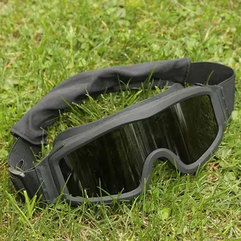 Taktik Gözlük Motosiklet Rüzgar Geçirmez Gözlük Ayarlanabilir PC Sürme Bisiklet Koruyucu Gözlük Açık Bisiklet Aksesuarları 3