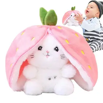 Tavşan Havuç Peluş Bebek Paskalya Geri Dönüşümlü Disket Kulak Saklambaç Tavşan peluş oyuncak Paskalya Çocuklar Hediye
