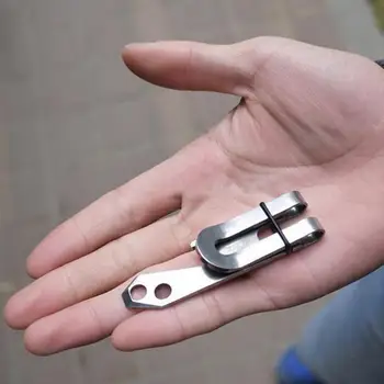 Taşınabilir Para Klip Mini Paslanmaz Çelik İnce Cüzdan Minimalist Karabina Kemer Askısı şişe açacağı Aracı Açık Tırmanma için
