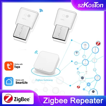 Tuya ZigBee 3.0 Sinyal Tekrarlayıcı USB Genişletici Akıllı Ev Cihazları Otomasyon sinyal amplifikatörü Akıllı Yaşam için ZigBee2MQTT Ağ Geçidi