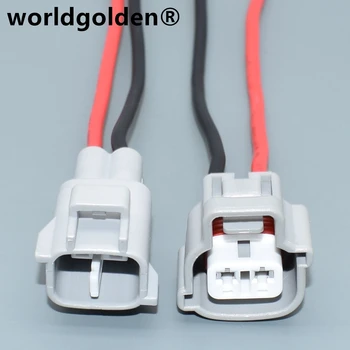 Worldgolden 2 Pin Way Otomotiv Sis Soket Lambası Kablo Fişi Dönüş sinyal ışığı Konektörü Toyota 90980-11019 İçin