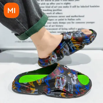 Xiaomi Yaz erkek terlikleri Moda Çok Yönlü Rahat Kapalı ve Açık Parmak arası terlik Sandalet kaymaz Rahat Moda Trendi 5
