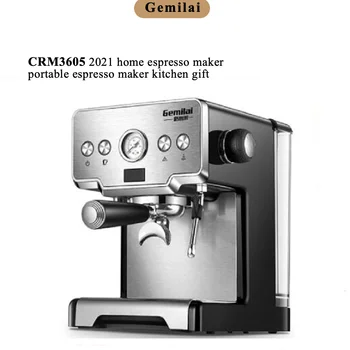 Yeni 2023 Gemilai CRM3605 Ev Espresso Makinesi Taşınabilir Espresso Makinesi Mutfak ev kullanımı 15 bar