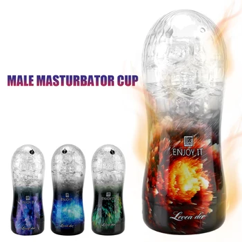 Yetişkin Dayanıklılık Egzersiz Mastürbasyon Stimülasyon Erkek Masturbator Kupası Vakum cep kupası Erkekler için Gerçekçi Sıkı Vajina