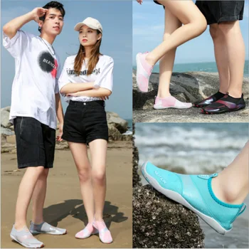 Yukarı Yüzme plaj ayakkabısı Dalış Dalış Sığ Erkekler Kadınlar Açık Balıkçılık Yalınayak Spor Aqua Ayakkabı Renkli Spor Ayakkabı