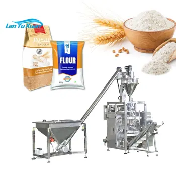 Yüksek Doğruluk Otomatik 1 kg Un paketleme makinesi Manyok Mısır Mısır Buğday Unu Süt Tozu Paketleme Makinesi