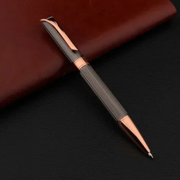 Yüksek Kaliteli Marka 220 Metal Tükenmez Kalem Tabancası gri Gül altın Kafes desen 0.7 Nib mürekkep kalemler tükenmez kalem yeni