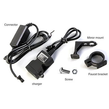 Çift USB Bağlantı Noktası 12V Su Geçirmez Motosiklet motosiklet gidonu Şarj Cihazı 5V 1A / 2.1 A Adaptör güç kaynağı soketi Telefon Cep Telefonu için 3