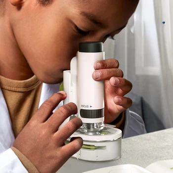 Çocuk bilim el okul biyolojik Brinquedo laboratuvar ışık mikroskop oyuncaklar ev eğitim seti Gi için
